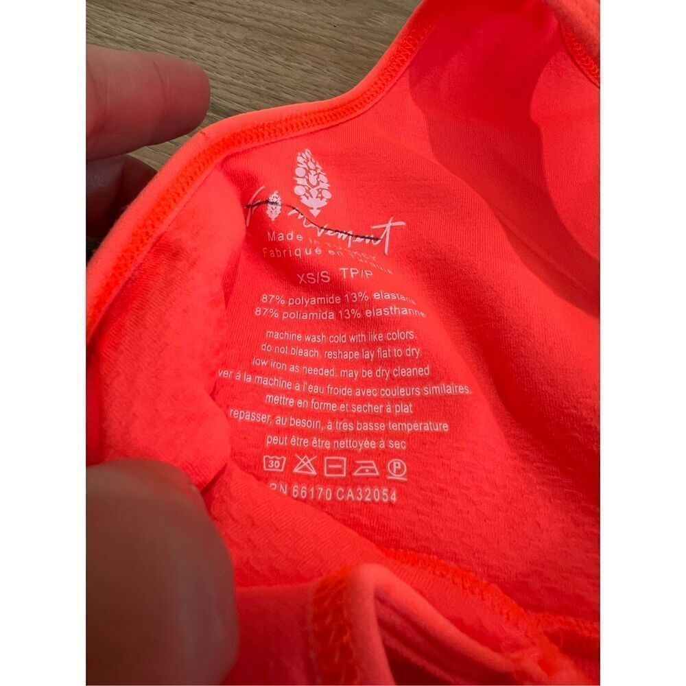 Free People Movement Every Single Time Runsie in Neon Coral sz XS/S - Picture 3 of 6
